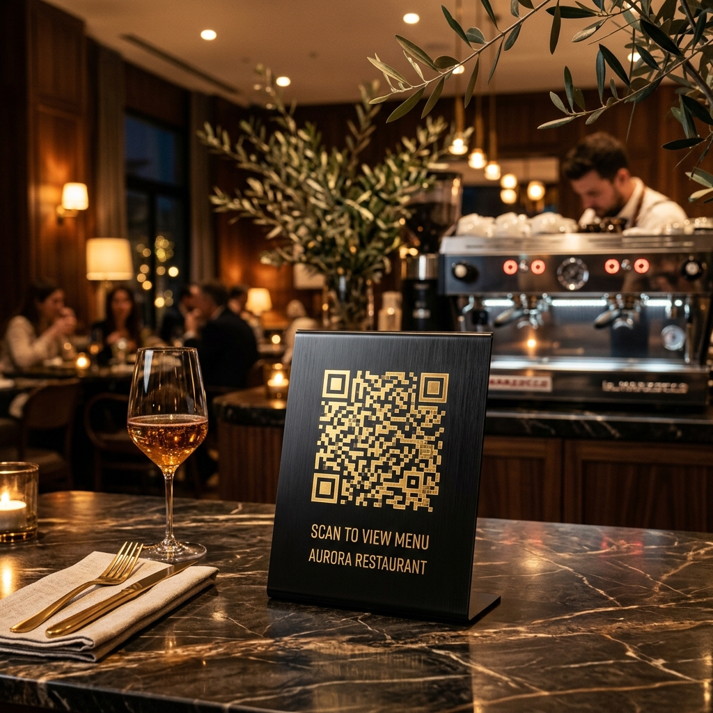 Premium Restaurant QR Display